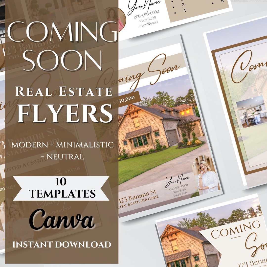 10 Coming Soon Flyers Real Estate Coming Soon Flyers Etsy