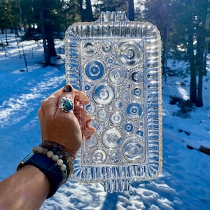 Vintage Rolling Tray MCM Glass Rolling Tray Vintage Stoner Gifts for Him Stoner Girl Gifts Stoner Accessories Small Rolling Tray Set