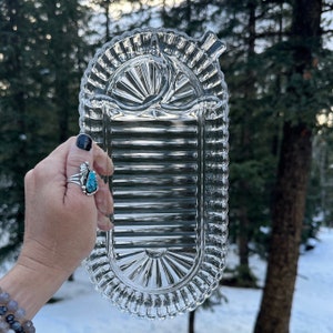 Vintage Rolling Tray MCM Glass Rolling Tray Vintage Stoner Gifts for Him Stoner Girl Gifts Stoner Accessories Small Rolling Tray Set
