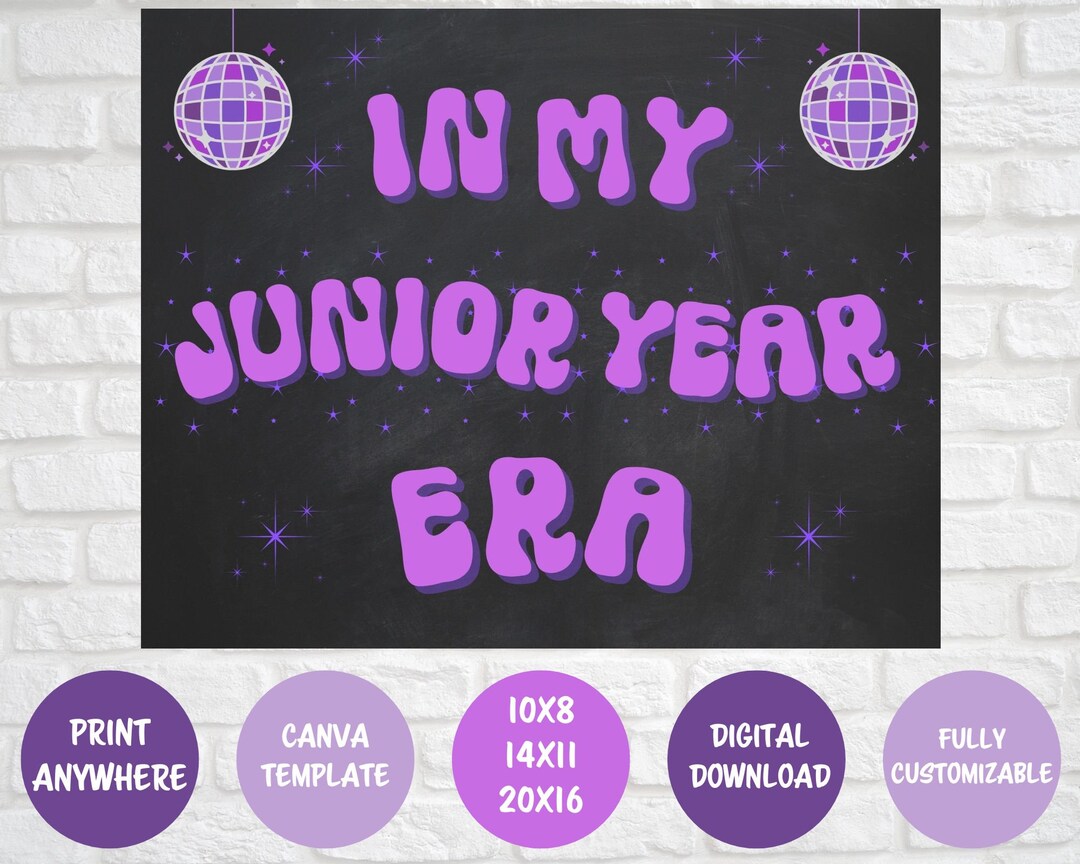 Back to School Printable Chalkboard Freshman Sophomore Junior Senior ...
