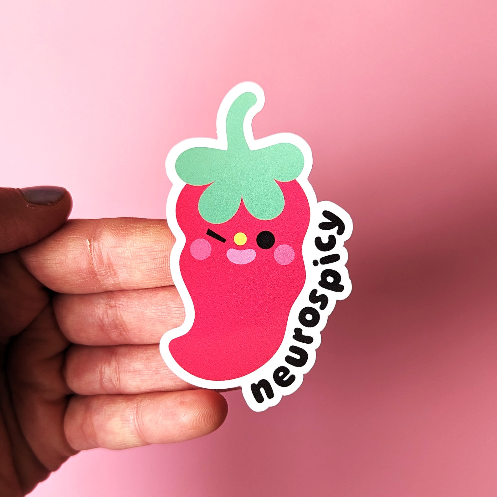 Cute Neurospicy Chilli Pepper Sticker Neurodivergent Gift for Autism ...