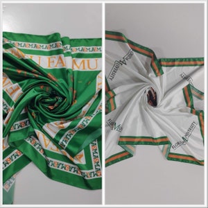 FAMU Silk Scarf - Orange, Green, White - Top Selling Design