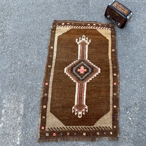 Turkish Door Mat Rug, 2x3 Rug, Handmade Rug, Wool Rug, Door Mat Rug, 2x3 Small Rug, Soft Door Mat Rug, Vintage Rug 2x3, Oushak Small Rug,