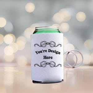 Custom Wedding Can Coolers | Personalized Wedding Can Holders | Monogramed Can Holder | Wedding Party Gift | Can Holders | Bridesmaid Gifts