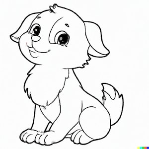 Cute Dog Coloring Page