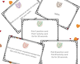 ¡Juego de cartas de juegos previos imprimible para parejas!