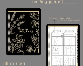 Aesthetic Reading Journal over 450 Review Pages