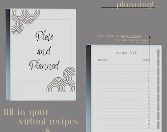 Remarkable Recipe Book with weekly Meal planning!