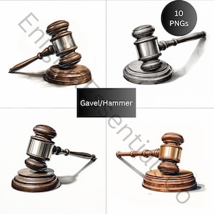 10x Gavel Clipart, Gavel PNG, Gavel Clipart, Gavel Logo, Judges Gavel Clipart