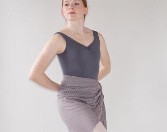 Short Wrap Shawl in Grey - Dance Warmup Shawl