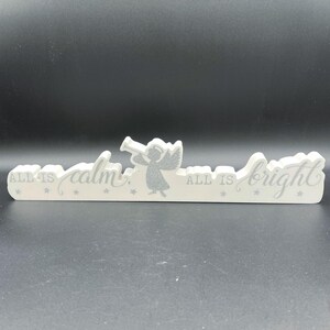 All is Calm Christmas Sign - Holiday Mantel Decor