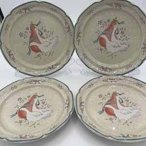Set of 4 Vintage International Marmalade Stoneware Salad Plates