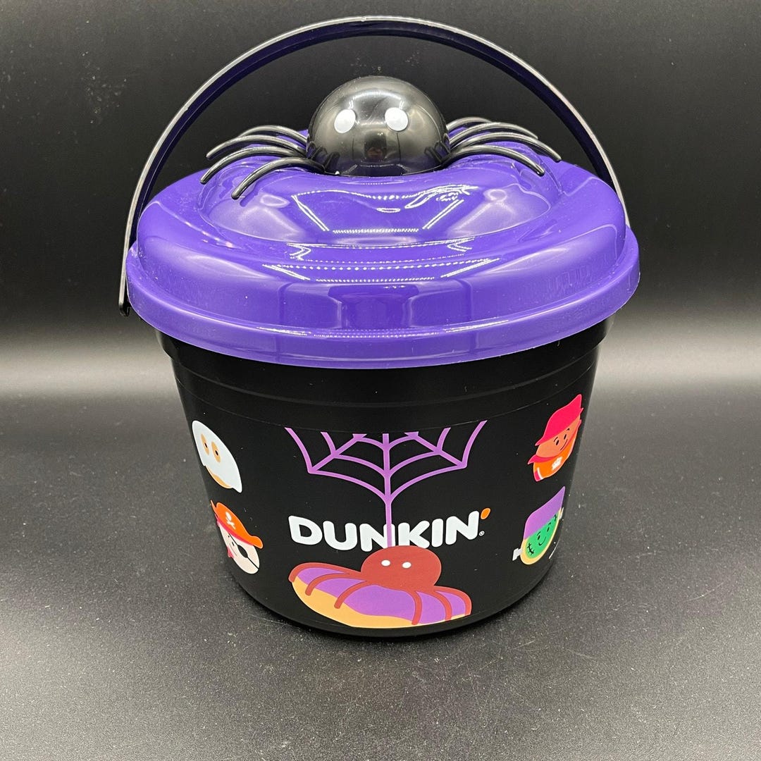 Dunkin Spider Halloween Bucket With Lid - Etsy
