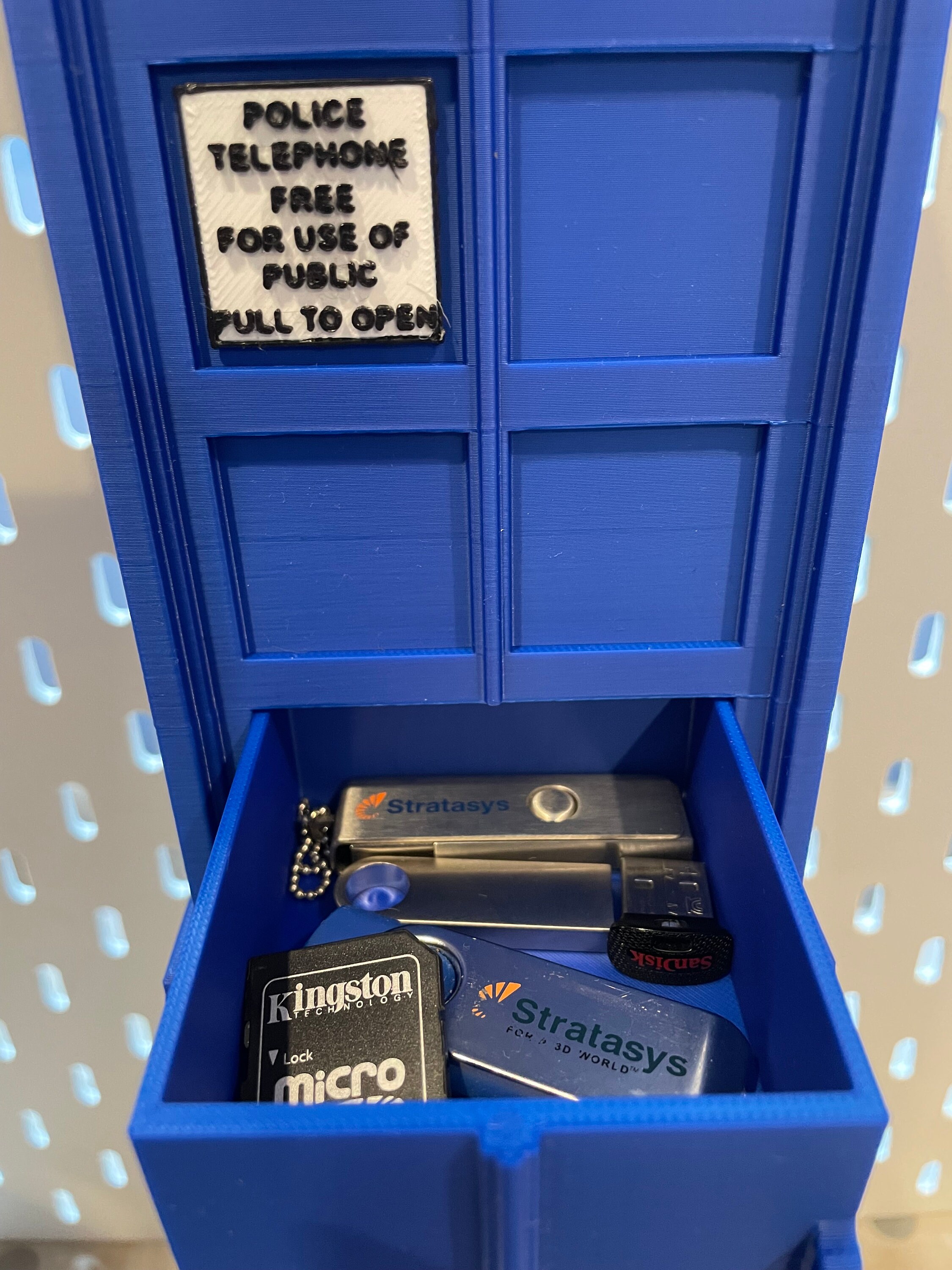 Tardis Police Box Themed Ikea Skadis Storage Box - Etsy