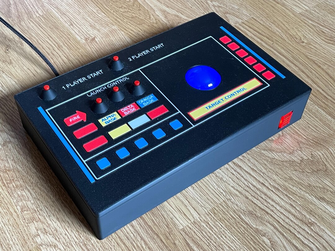 Trackball Custom Graphics Missile Command Arcade Themed Trackball Custom Built Retro Game ...