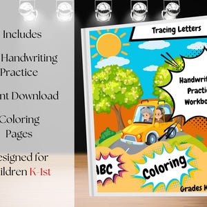 K-1st grade handwriting practice workbook