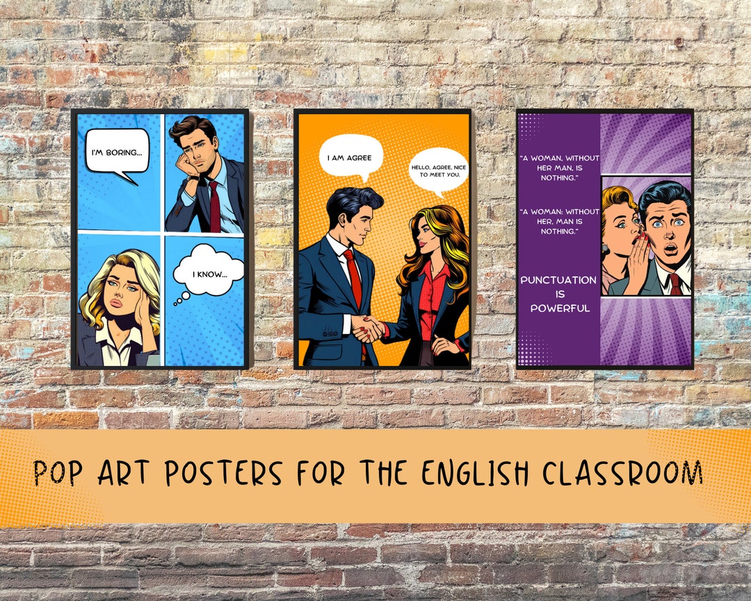 3 POP ART Posters For The English Classroom Common Mistakes Punctuation 3-pop-art-posters-for-the-english-classroom-common-mistakes-punctuation