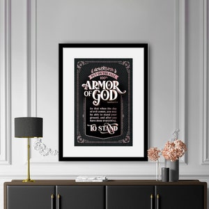 Put On The Whole Armor Of God, Ephesians 6 13, Bible Verse Wall Art, Art Deco Wall Art, Printable Scripture Wall Art