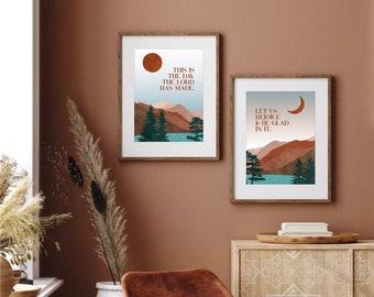 This Is The Day The Lord Has Made Wall Art, A Scripture Printable Set of 2, Psalms 118 Wall Art, Bible Verse Wall Art, Scripture Wall Art