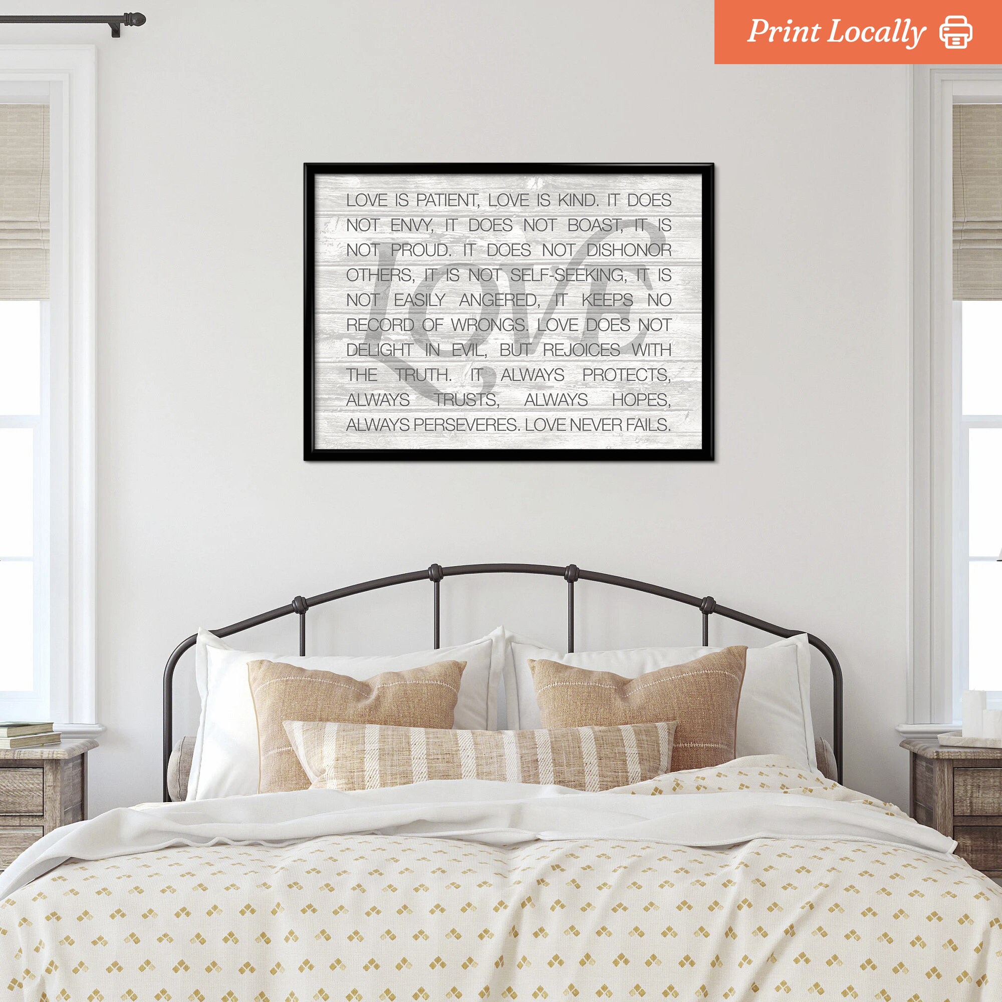 1 Corinthians 13, Love Wall Art, Bible Verse Wall Art, Minimal Wall Art ...