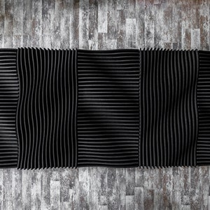 Akoestisch paneel Muurkunstwerk Premium 3D-geluidsabsorberende geometrische diffusor Getextureerde demping Kantoor Woondecoratie Zwart interieur Sculptuur