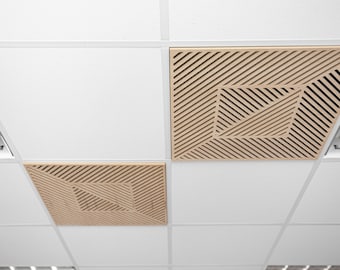 Sound Absorption Acoustic Felt Wall Panel or Armstrong Ceiling Tile with Oak MDF Board