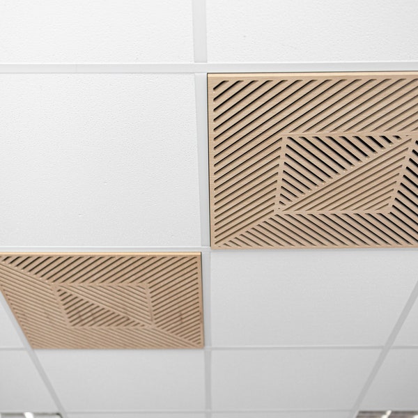 Sound Absorption Acoustic Felt Wall Panel or Armstrong Ceiling Tile with Oak MDF Board