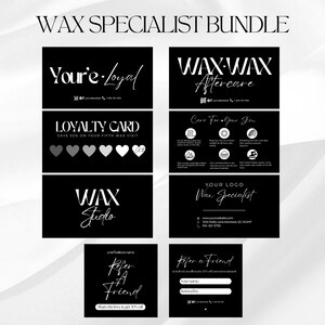 Canva ワックスバンドル - ポイントカード | 名刺 | 紹介カード | ワックスアフターケアカードテンプレート | Canva で編集