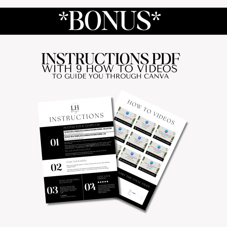 Japaneese Head Spa Consultation Forms, Scalp SpaTreatments, Fully Editable in Canva, Hairdresser, Massage Therapist, Hair Treatments, Beauty Professionals, Templates for hairdressers, hair concerns, manage your salon