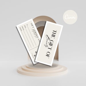 Druckbare & bearbeitbare personalisierte Geschenkkarte, Geschenkgutscheinvorlage, Spa-Klinik-Vorlagen für Salonbesitzer