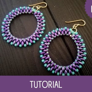 Hoop earrings | Hoop earrings tutorial | Earrings with SuperDuo | Tutorial