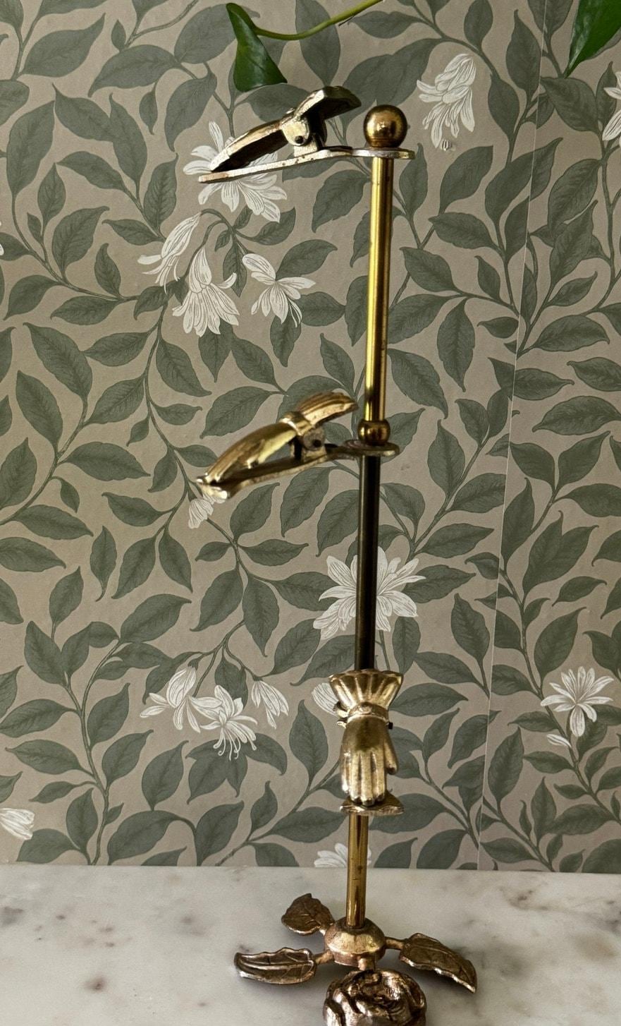 Antique Brass Hand Clip Stand - Etsy