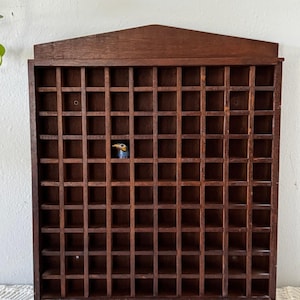 Wooden Trinket Shelf | Clear Removable Cover | Rustic Brown Wooden Display Case