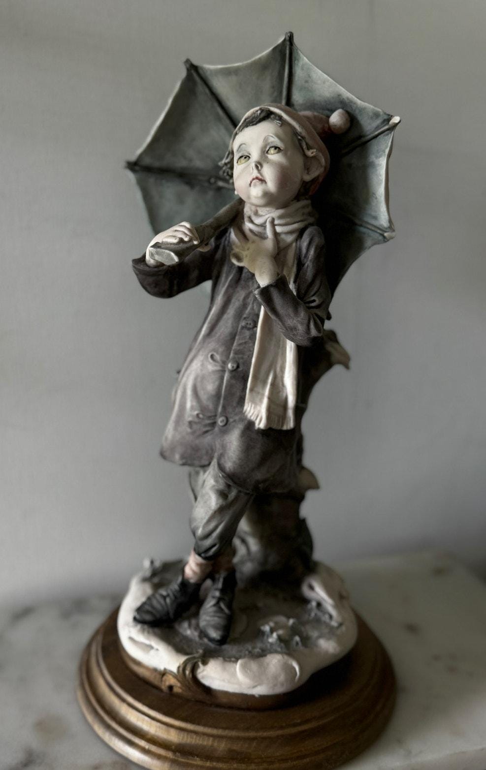 Boy Umbrella Statue - Etsy