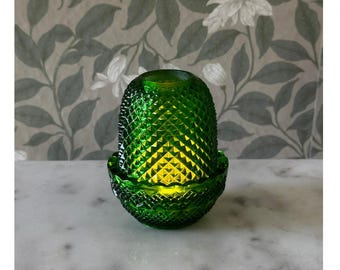 Mosser Green Diamond Point Fairy Lamp Candle Holder