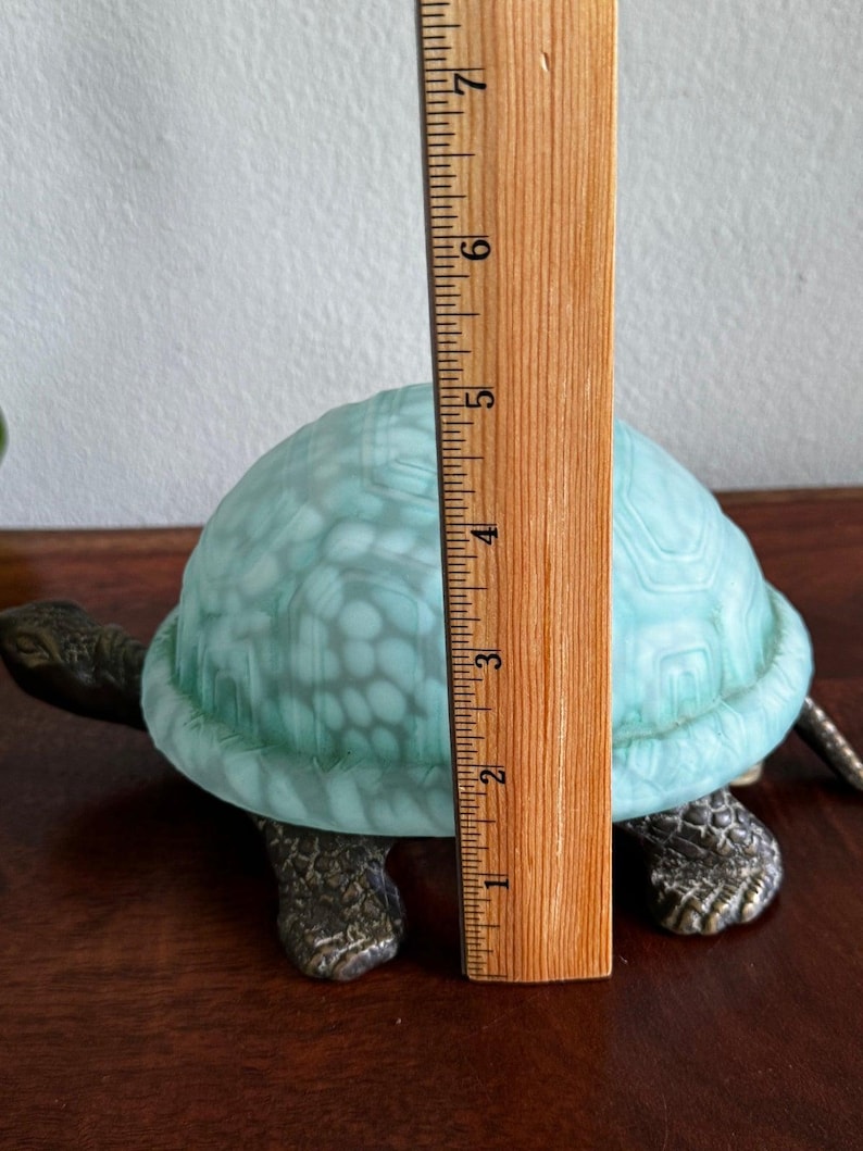 Turtle Accent Lamp Seafoam Green Glass Shell Tortoise Night Light - Etsy