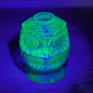 RARE! Cobalt Blue Fairy Lamp GLOWS