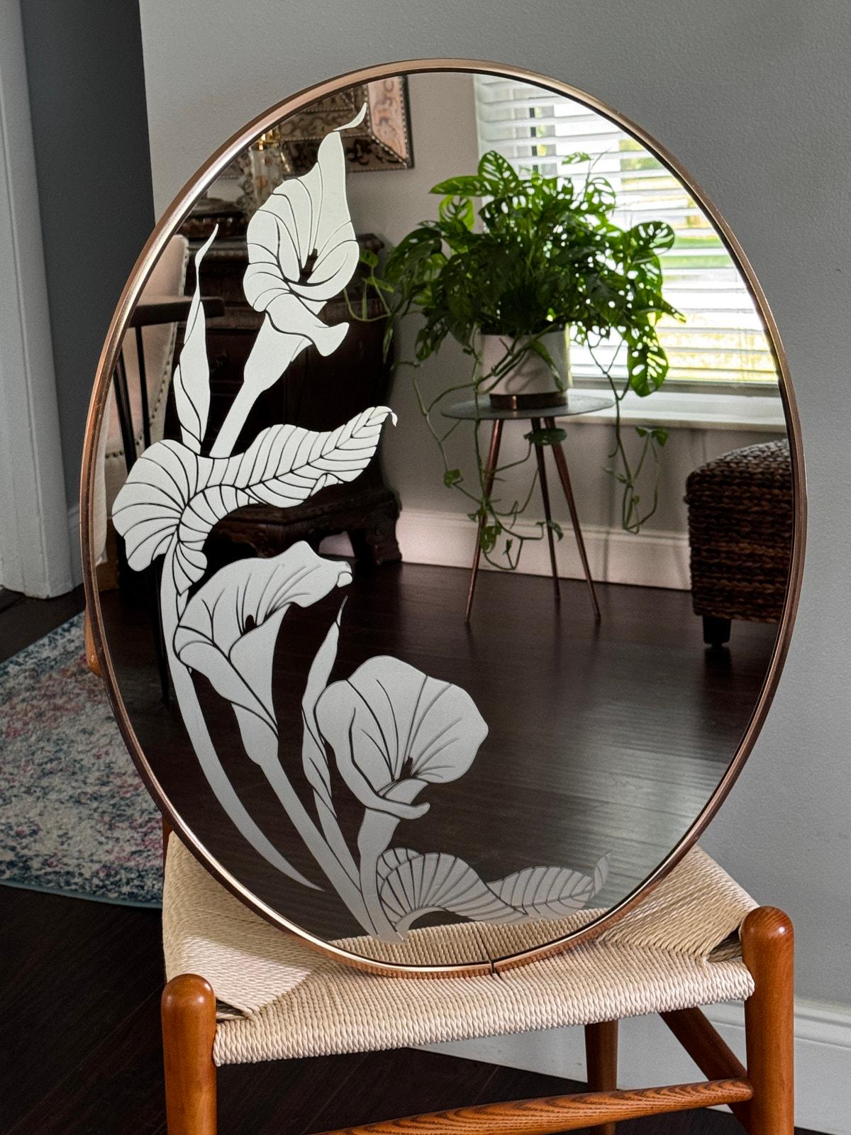 Windsor Mirror Etched - Etsy