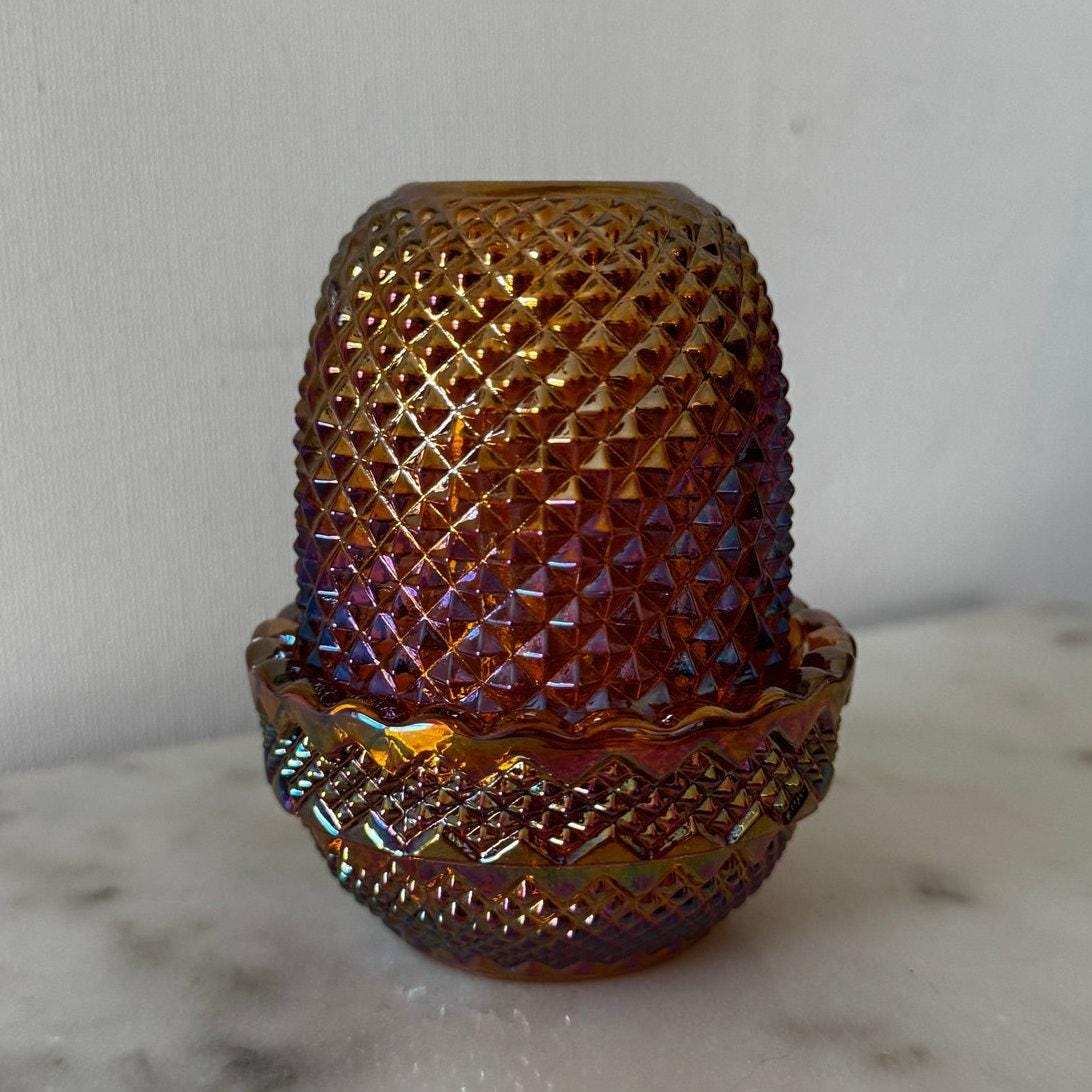 Diamond Point Amber Fairy Lamp - Etsy