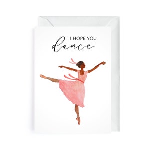 I Hope You Dance Pink Ballerina Encouragement Card, Birthday Card, Pack of 3