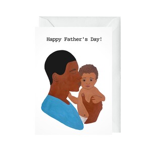 Carte de fête des pères, carte papa et bébé, lot de 3