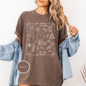 Italy Shirt, Italy Vacation Tshirt Gift for Her, Comfort Colors Love Italy Shirt, Sister Trip Italy, Girls Trip Italy, Coquette Italian Shirt, Italy Gift, Doodle Sketch Italy Travel Shirt, Ciao Shirt Plus Size