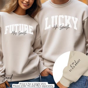 Engagement Sweatshirt Custom Future Mr Mrs Couples Matching Shirt Gift for Newly Engaged,Personalized Fiance Fiancee Sweater,Engagement Gift