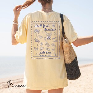Custom Tropical Girls Trip 2026 Shirt,Personalized Group Matching Summer Travel Tshirt,Spring Break Beach Vacation,Bachelorette Destination