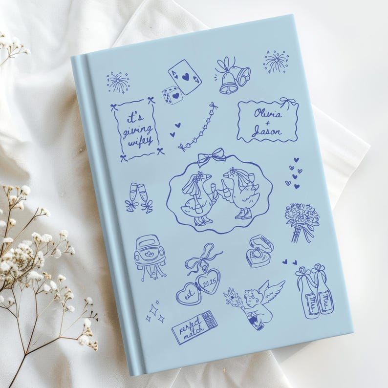 Personalized LGBTQ engagement gift wedding planning journal with a matte hardcover. Perfect for keeping track of all your wedding plans and ideas. Ideal gift for brides-to-be. Relevant for weddings, engagements, proposal parties and bridal showers gift for lesbian couples. Future Mrs. & Mrs. gift.