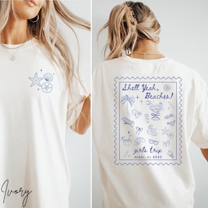 Custom Tropical Girls Trip 2025 Shirt,Personalized Group Matching Summer Travel Tshirt,Spring Break Beach Vacation,Bachelorette Destination