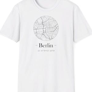 Berlin Stadtplan T-Shirt - Minimalistisches Stadtkarte Design | Unisex Berlin Streetwear | Perfektes Geschenk für Stadtliebhaber