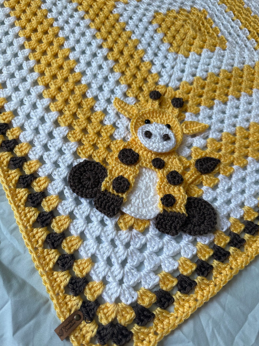 Handmade Crochet Giraffe Baby Blanket Etsy