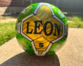 Leon Soccer ball design Yellow/Green size 5