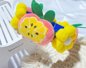 Dog Fruit Decorative Collar Pet Flower Collar puppy kitten Retriever Collar Cute Medium  Dog Pet Accessories